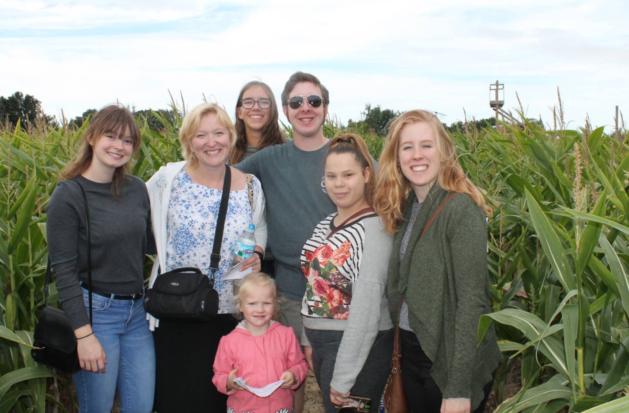 GVSU oboists in the corn field